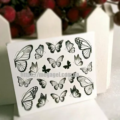 Изображение маникюра с крыльями бабочки - Фотка в JPG формате
