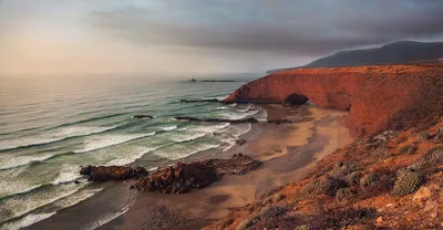 Фотографии пляжей Марокко с песчаными дюнами