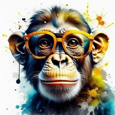 В мире обезьян: уникальная фотография мартышки в очках