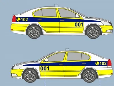 Изображение автомобиля полиции на дороге