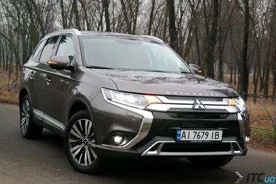 Картинка Mitsubishi Outlander на фоне заката