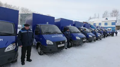 Картинка Машины Почты России в архивном альбоме