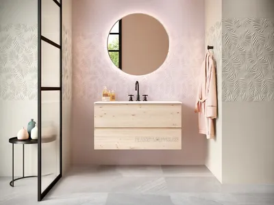 Изображение матовой плитки в ванной комнате