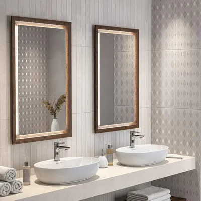 Вдохновение для дизайна ванной комнаты с использованием матовой плитки