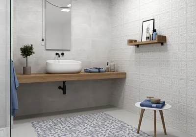 Full HD фото ванной комнаты с матовой плиткой