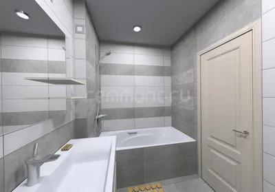 Фото ванной комнаты с матовой плиткой в формате png