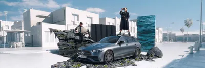 Фото Mercedes-Benz C-Class 2023 с аэродинамическим обвесом