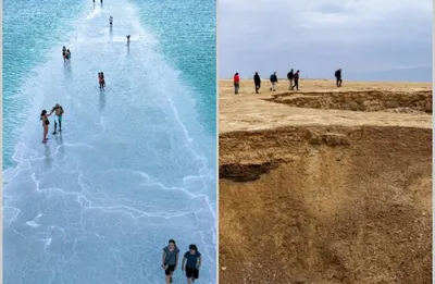 Изумительные цветовые контрасты Мертвого моря в фотографиях