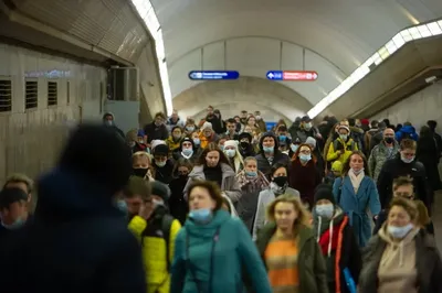 Фото в HD качестве московского метро в час пик