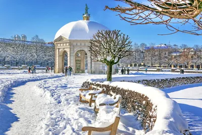 Зимняя сказка Мюнхена: Фото в высоком разрешении для загрузки