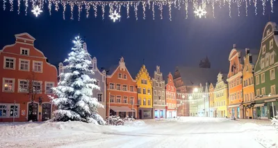 Зимние события в Мюнхене: Фотографии разного размера