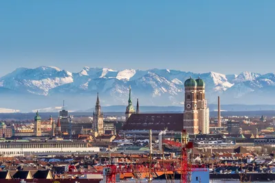 Зимние городские пейзажи Мюнхена: Фото в высоком качестве