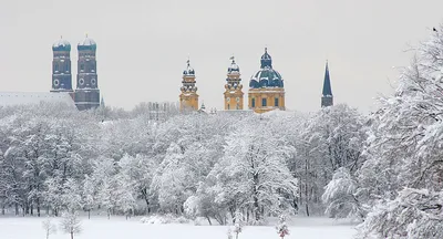 Зимние пейзажи Мюнхена: Фотографии в JPG, PNG, WebP