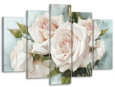 Изображение розы в модульном стиле – доступны разные размеры и форматы