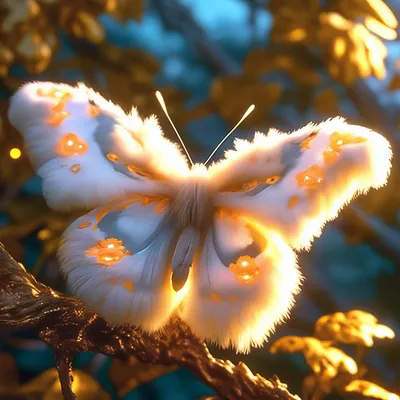 Удивительная картинка мохнатой бабочки