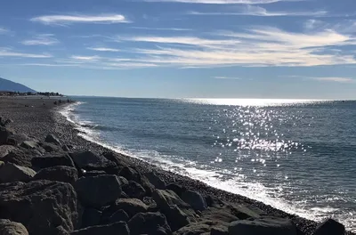 Райское береговое линии Моря сочи на фото