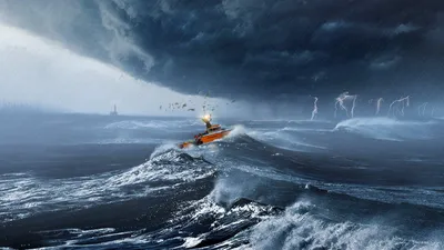 Фото прогулочного катера в закатных тонах