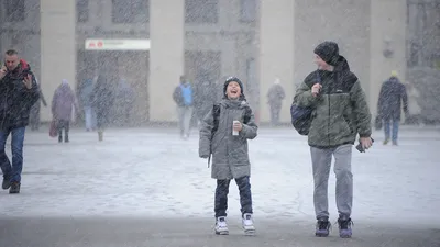 JPG изображение: Снегопад в центре города