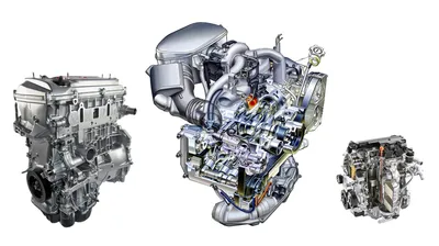 Фотка Мотор машины под разными углами