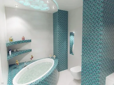 Ванная комната с мозаичной плиткой: фото, вдохновляющие на ремонт