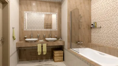 Фото с мозаичной плиткой: вдохновение для обновления ванной комнаты