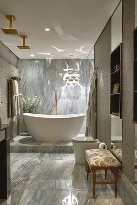 Фото Мраморная ванная комната - красивый дизайн ванной комнаты