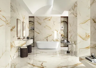 Фото Мраморная ванная комната - классический стиль ванной