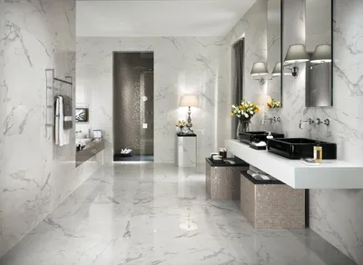 Фото Мраморной ванной комнаты: идеальное сочетание стиля и функциональности