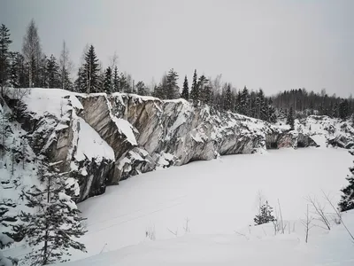 Холодные отражения: Зимний Мраморный каньон в картинках