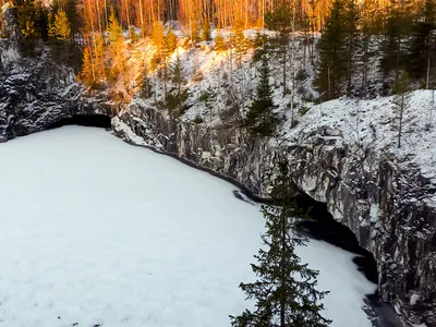 Белая симфония: Фотографии Мраморного каньона зимой