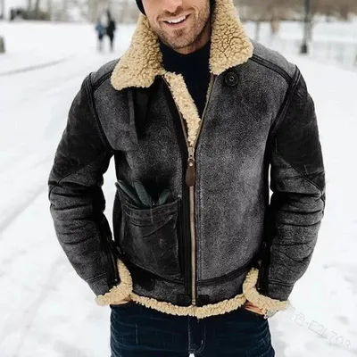 Изображения зимних мужских курток с возможностью выбора размера
