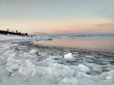 Ледяные горизонты: Фото морского горизонта зимой