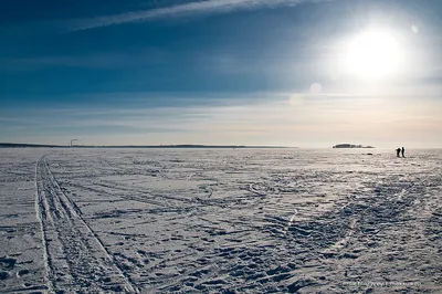 Зимние отражения: Изображения прибрежной зоны в снегу