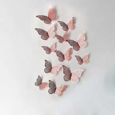 Наклейки бабочки на стену  фото