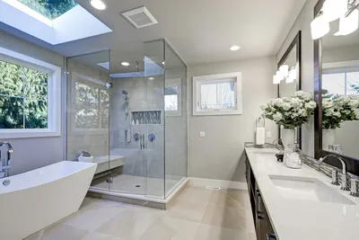 Ванные комнаты с наливным полом: фотографии лучших дизайнов