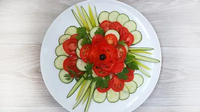 Идеи для праздничного стола: нарезка овощей в формате PNG