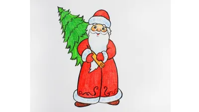 Фото нарисованного Деда Мороза в формате JPG