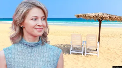 Наталья Поклонская на пляже: солнце, песок и море