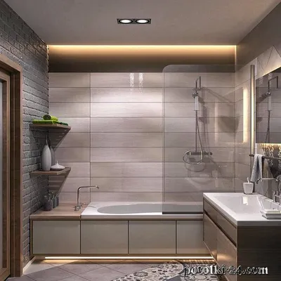 Фото натяжных потолков в ванной: выбор размера изображения