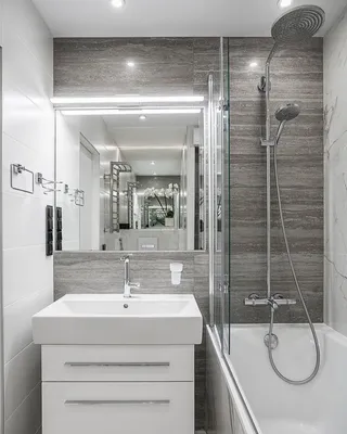 Фото ванной комнаты с дизайнерским ремонтом