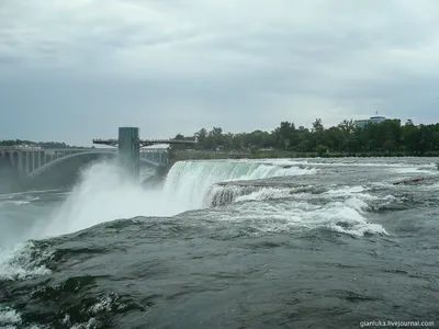 Впечатляющий фон с Ниагарским водопадом