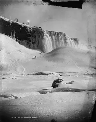 Историческая картина: замерзший Ниагарский водопад 1911 года в новом формате (JPG, PNG, WebP)