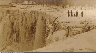 Уникальная картина: Ниагарский водопад замерз 1911 года в хорошем качестве (JPG, PNG, WebP)