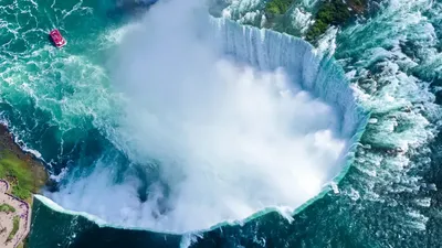 Фотография в хорошем качестве: замерзший Ниагарский водопад (png формат)