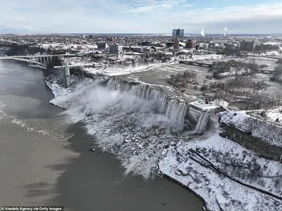 JPG изображение замерзшего Ниагарского водопада, бесплатно