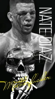 Изображения бойца UFC Ника Диаза с его подписью