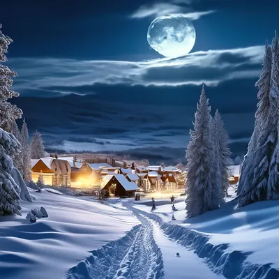 Тайна зимней ночи: Лучшие картинки для вашего выбора