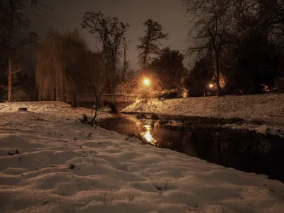 Студеная ночь: Фото Ночной зимы различных размеров