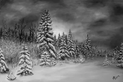 Зимний вечер под звездным светом: Изображения различных форматов