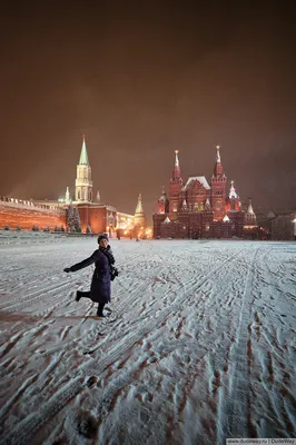 Ночной москвы зимой фотографии